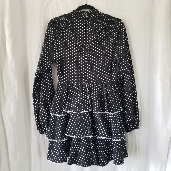 Lalibela | Ruffle Poplin Polka Dot Mini Dress - Picture 3 of 12